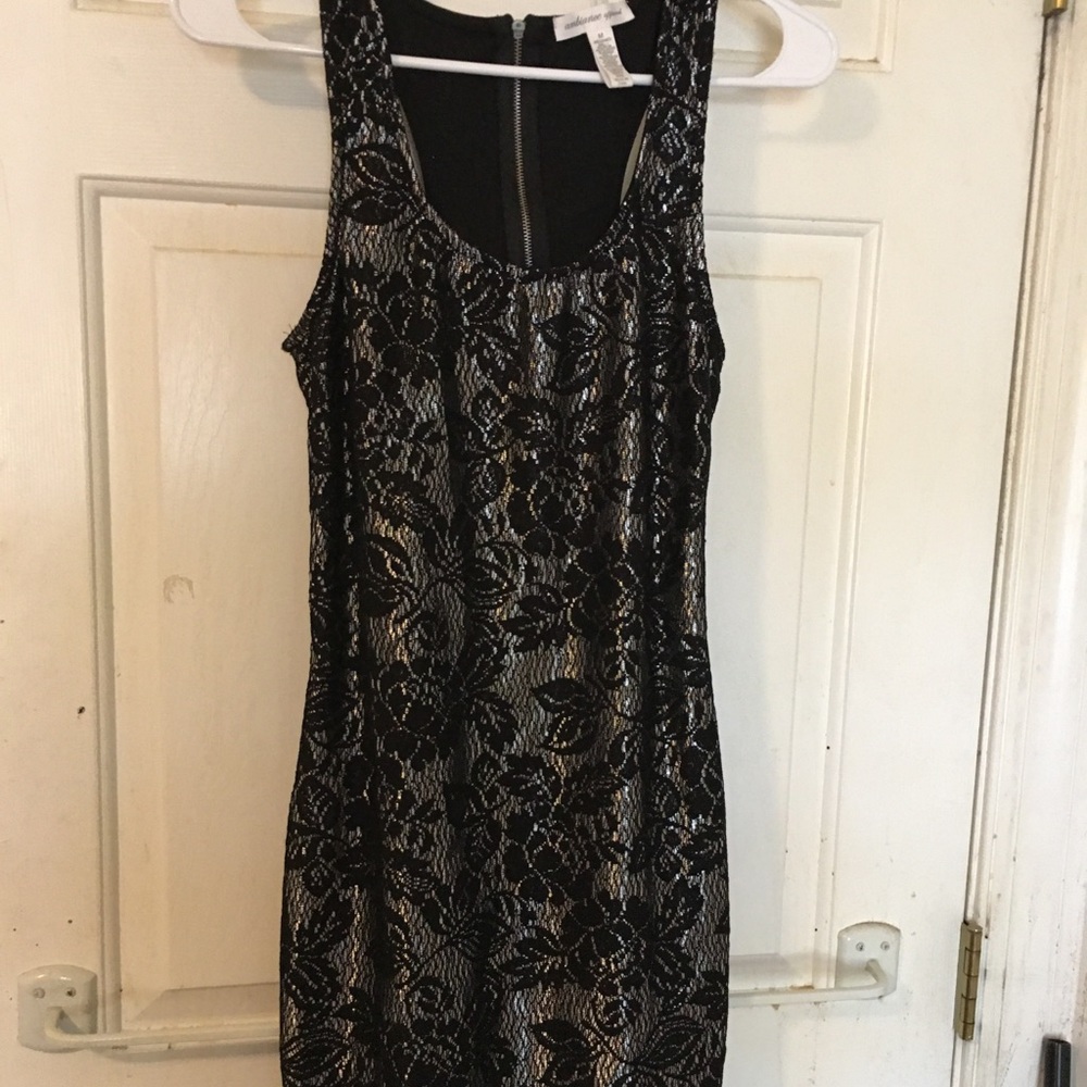 black mini dress